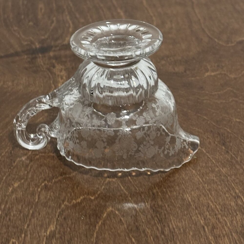 Fostoria Navarre Etched Pattern Creamer Replacement 3"x4" Glass - Picture 6 of 8